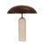 Easton Ellipse Table Lamp - Burgundy - Travertine - GlobeWest
