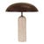 Easton Ellipse Table Lamp - Burgundy - Travertine - GlobeWest