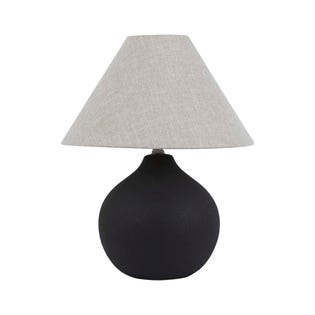 Lorne Ball Table Lamp - Black Sand - Wheat - GlobeWest