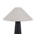 Lorne Canopy Table Lamp - Matt Black - Oatmeal - GlobeWest