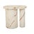 Atlas Pillar Side Table - Matt Brown Vein Marble - GlobeWest