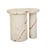 Atlas Pillar Side Table - Matt Brown Vein Marble - GlobeWest