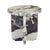 Amara Curve Side Table - Matt Ocean Marble - GlobeWest
