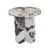 Amara Curve Side Table - Matt Ocean Marble - GlobeWest