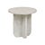 Amara Curve Side Table - Matt White Marble - GlobeWest