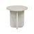 Amara Curve Side Table - Matt White Marble - GlobeWest