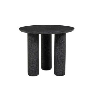 Artie Outdoor Pillar Side Table - Black Speckle - GlobeWest