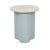 Artie Wave Ripple Side Table - Matt White Marble - Powder Blue - GlobeWest