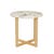 Camille Marble Side Table - Matt Ocean Marble - Natural Ash - GlobeWest