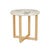 Camille Marble Side Table - Matt Ocean Marble - Natural Ash - GlobeWest