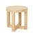 Eyre Side Table - Natural Travertine - Wirebrushed Oak - GlobeWest