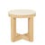 Eyre Side Table - White Marble - Wirebrushed Oak - GlobeWest