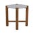 Isla Side Table - White Speckle - Natural Teak - GlobeWest