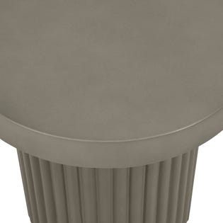 Ossa Ribbed Side Table - Grey - GlobeWest