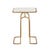 Celeste Arch Side Table - White Marble - Antique Brass - GlobeWest