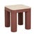 Frankie Marble Side Table - Natural Travertine - Gloss Brick - GlobeWest