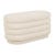 Kennedy Ribbed Oval Ottoman - Beige Boucle - GlobeWest