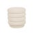 Kennedy Ribbed Round Ottoman - Beige Boucle - GlobeWest