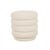 Kennedy Ribbed Round Ottoman - Beige Boucle - GlobeWest