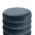 Kennedy Ribbed Round Ottoman - Slate Blue Velvet - GlobeWest