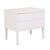 Charleston 2 Drawer Bedside - White Grain Ash - GlobeWest