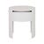 Oberon Crescent Bedside - White Grain Ash - GlobeWest
