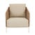 Aspen Club Sofa Chair - Ivory - Safari Weave - GlobeWest