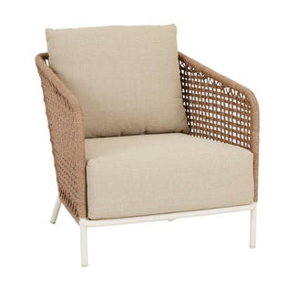 Aspen Club Sofa Chair - Ivory - Safari Weave - GlobeWest