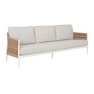 Delphi 3 Seater Sofa - Coconut - Natural Weave - GlobeWest