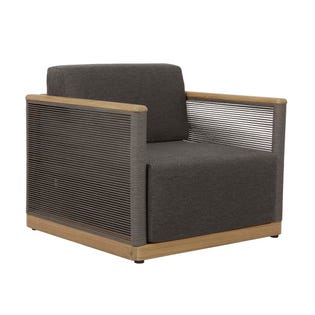 Hardy Sofa Chair - Riverstone - Natural Teak - GlobeWest