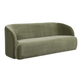 Kennedy Beckett 3 Seater Sofa - Olive Green Velvet - GlobeWest