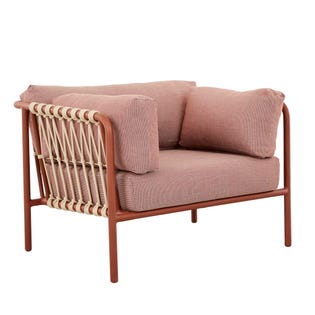Mauritius Island Sofa Chair - Brique - Ecru - GlobeWest