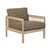 Normandy Twist Sofa Chair - Aged Teak - Emerald - GlobeWest