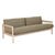 Normandy Twist 3 Seater Sofa - Aged Teak - Emerald - GlobeWest