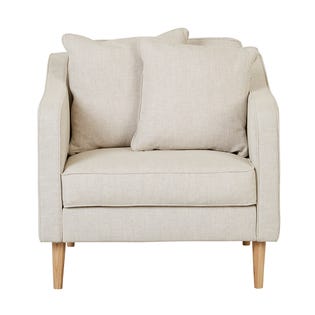 Sidney Classic Sofa Chair - Oatmeal - Natural Ash - GlobeWest