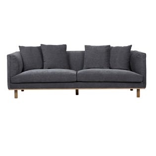 Sidney Fold 3 Seater Sofa - Copeland Granite - Natural Ash - GlobeWest