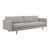 Sketch Base 3 Seater Sofa - Haze Grey - Light Oak - GlobeWest