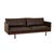 Tolv Pensive 2 Seater Sofa - Cigar Leather - Smoked Oak - GlobeWest