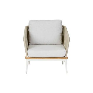 Villa Rope 1 Seater Sofa - Oyster - White - GlobeWest