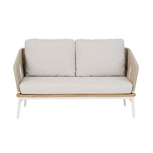Villa Rope 2 Seater Sofa - Oyster - White - GlobeWest