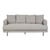 Vittoria Giselle 2 Seater Sofa - Cement - Black Metal - GlobeWest