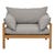 Wilomena Sofa Chair - Fog - Natural Teak - GlobeWest