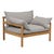 Wilomena Sofa Chair - Fog - Natural Teak - GlobeWest