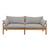 Wilomena 3 Seater Sofa - Fog - Natural Teak - GlobeWest