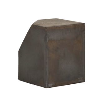Hanson Cube Side Table - Granite Black - GlobeWest