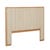 Sketch Hover Bedhead - Limestone Leather - Light Oak - GlobeWest