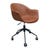 Daisy Office Chair - VINTAGE TAN PU - Black Metal - GlobeWest