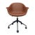 Daisy Office Chair - VINTAGE TAN PU - Black Metal - GlobeWest