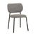 Miller Dining Chair - Mercury Speckle - Black Metal - GlobeWest