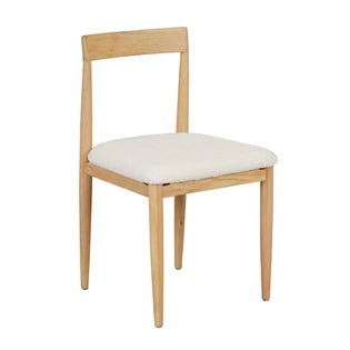 Rory Dining Chair - Frost Boucle - Light Oak - GlobeWest